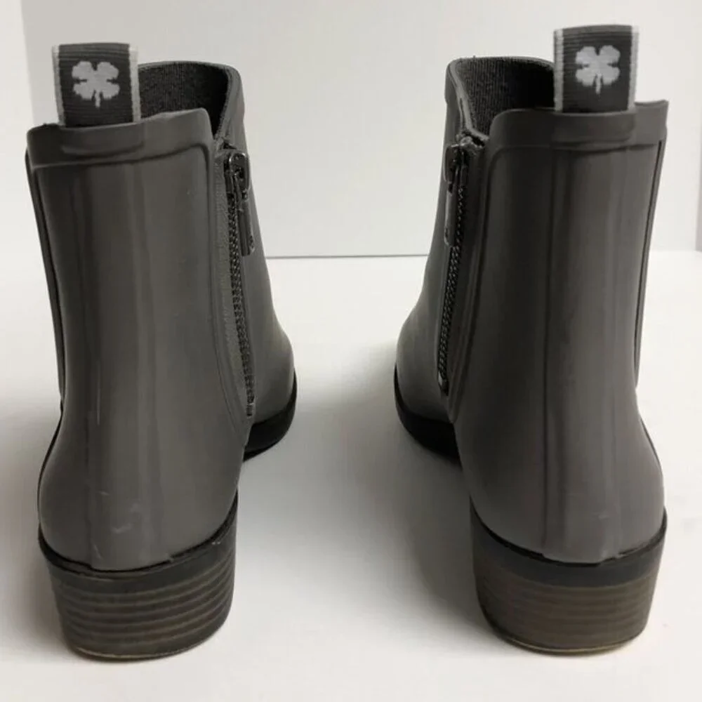 Lucky Brand Women’s Basel H20 Rain Boots Gray, Size 8 M